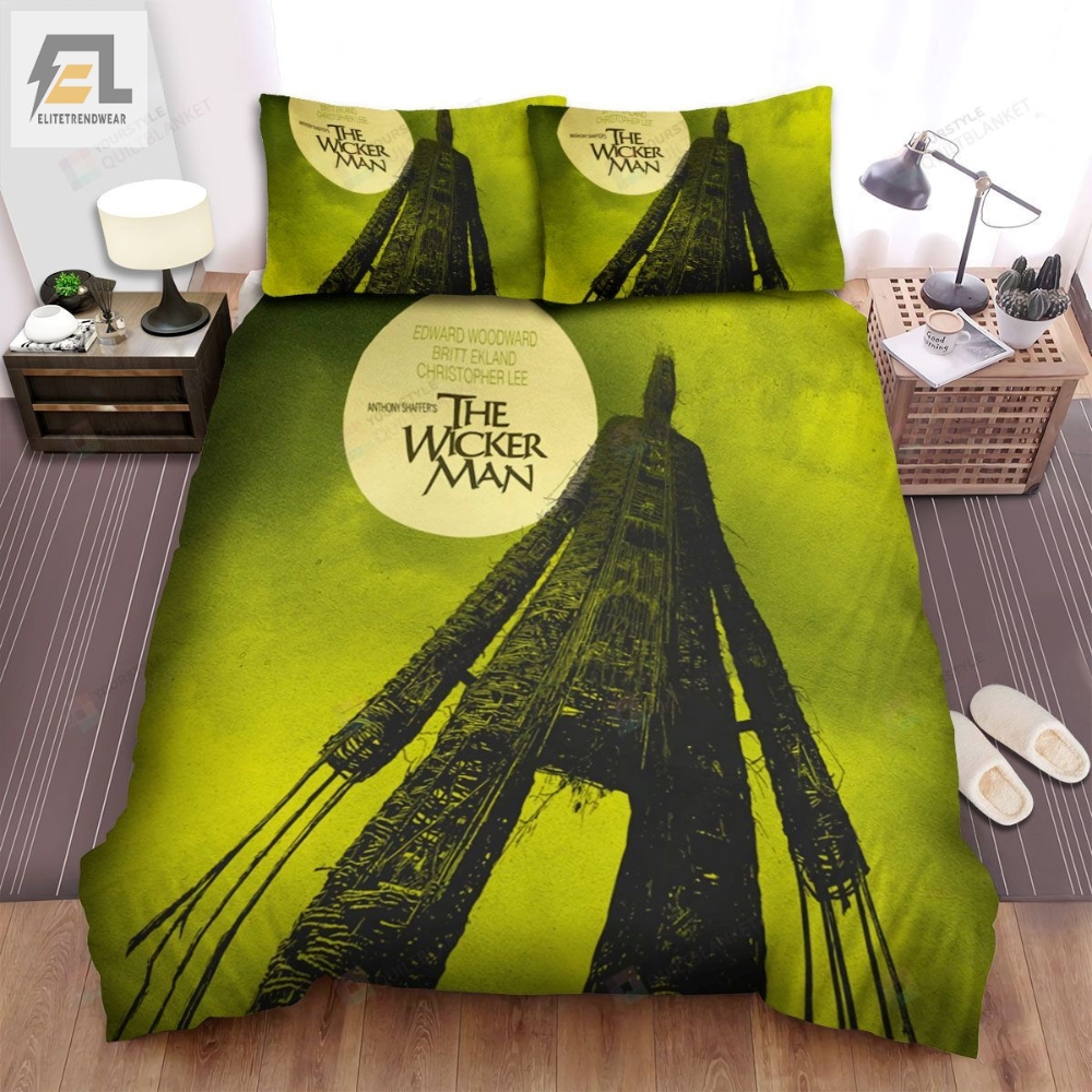 The Wicker Man Movie Green Background Photo Bed Sheets Spread Comforter Duvet Cover Bedding Sets 