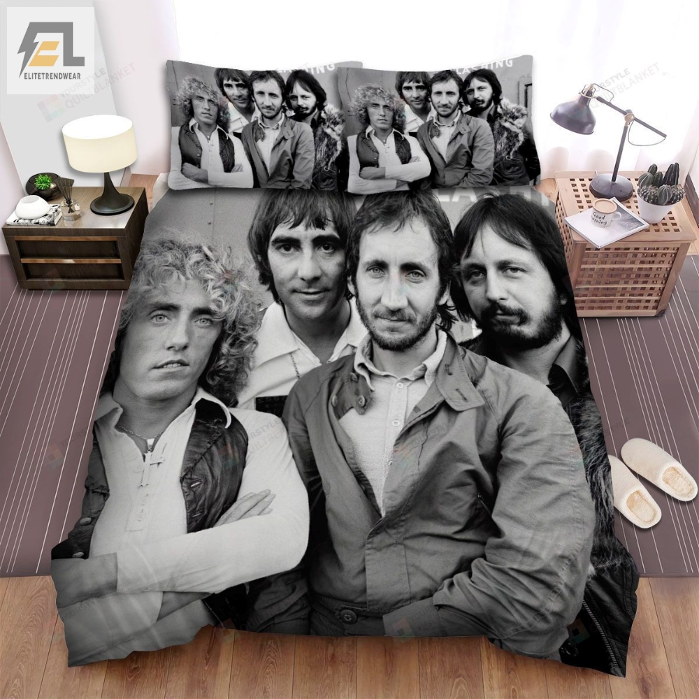The Who Band Black And White Photo Bed Sheets Spread Comforter Duvet Cover Bedding Sets 