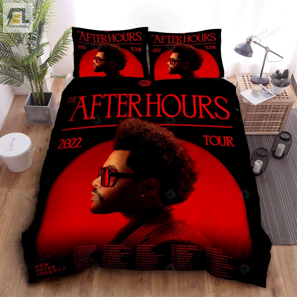 The Weeknd The After Hours World Tour Poster Bed Sheets Spread Duvet Cover Bedding Sets 