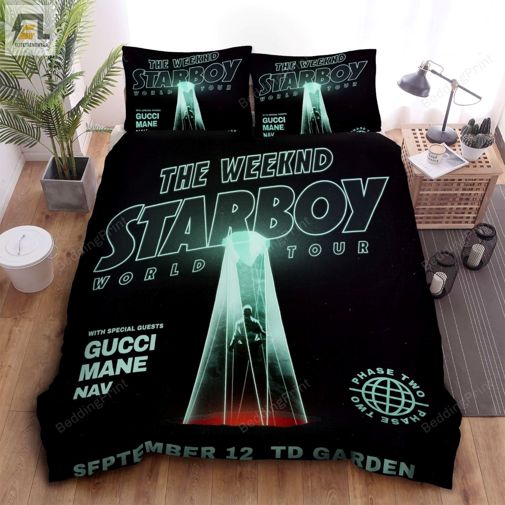 The Weeknd Starboy World Tour Poster Bed Sheets Spread Duvet Cover Bedding Sets 