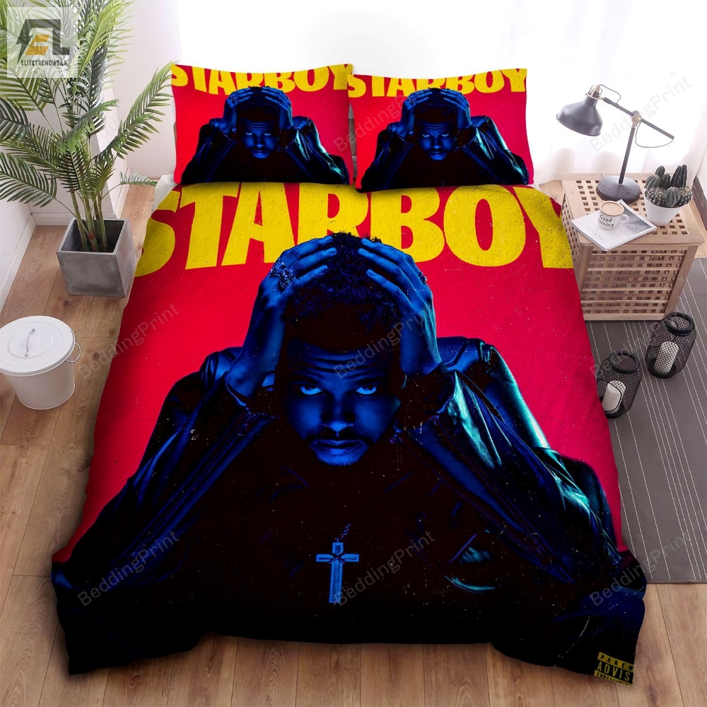 The Weeknd Starboy Album Art Cover Bed Sheets Spread Duvet Cover Bedding Sets 