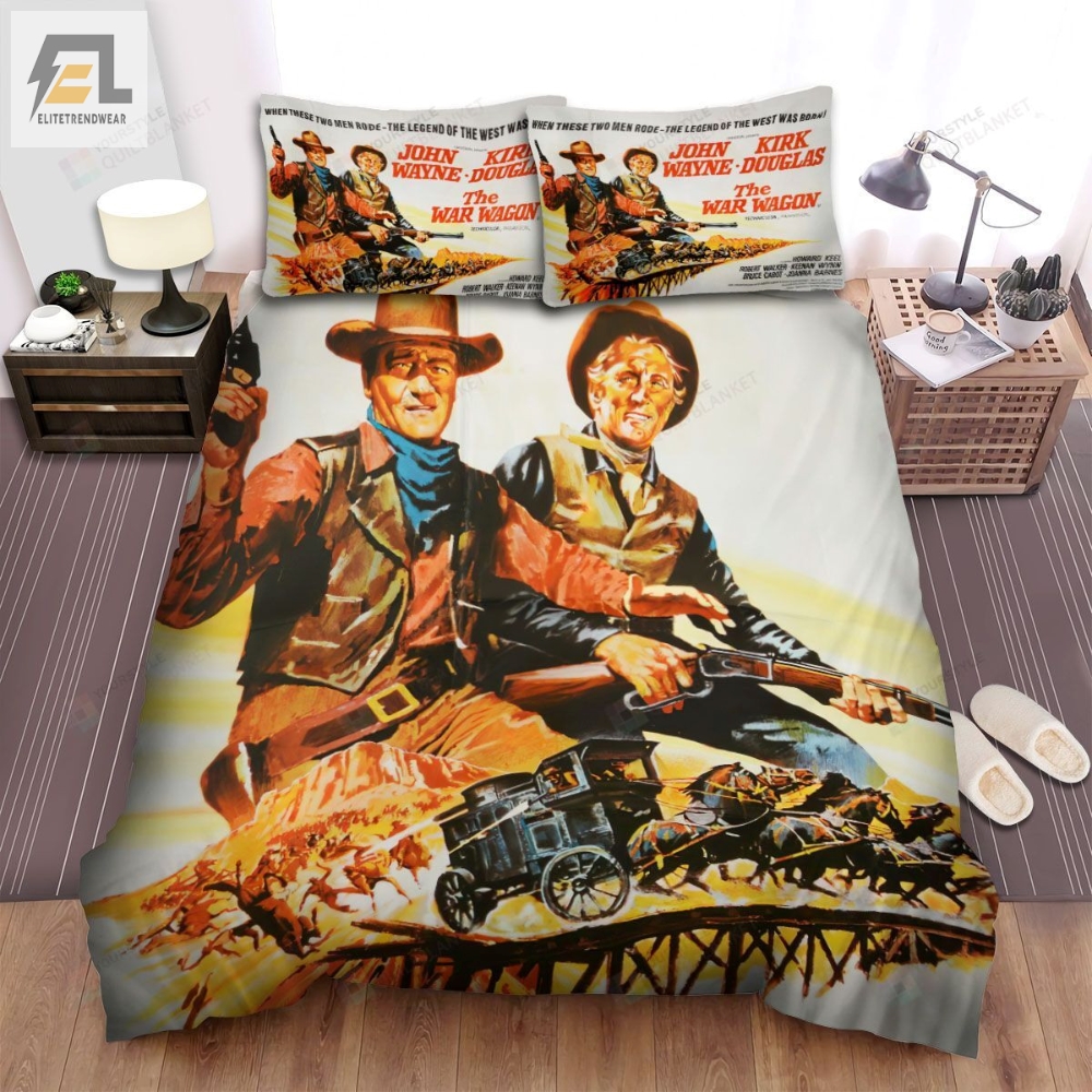 The War Wagon Movie Poster Bed Sheets Spread Comforter Duvet Cover Bedding Sets Ver 4 elitetrendwear 1