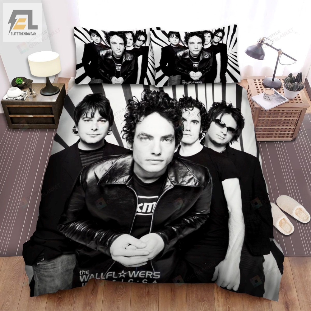The Wallflowers Music Band Black And White Bed Sheets Spread Comforter Duvet Cover Bedding Sets 