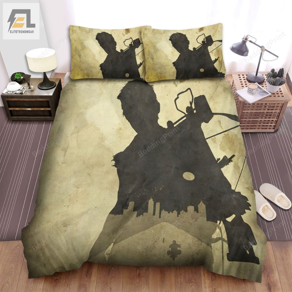 The Walking Dead The Men With Weapon Movie Poster Bed Sheets Duvet Cover Bedding Sets 