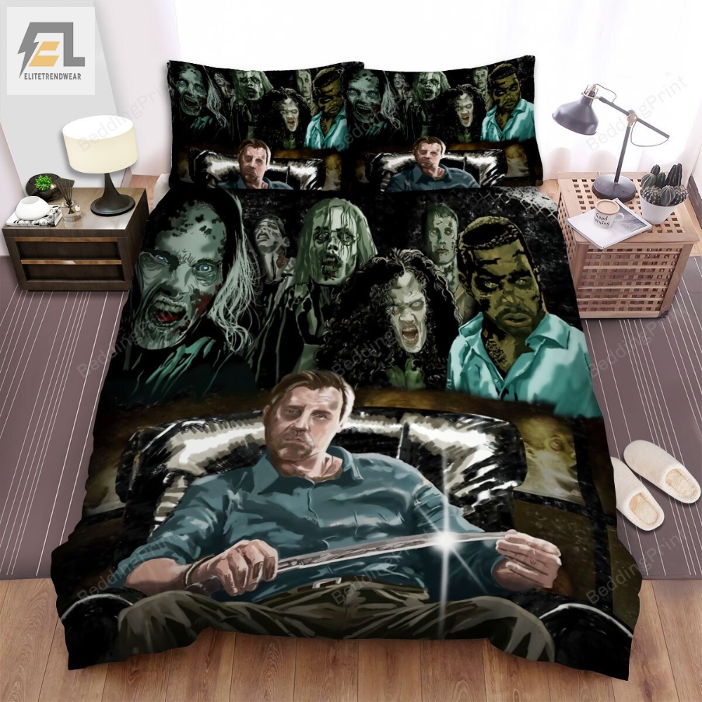 The Walking Dead The Men With Sword And The Dead Background Movie Poster Bed Sheets Duvet Cover Bedding Sets 