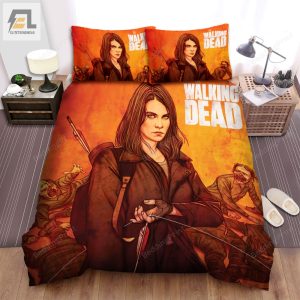 The Walking Dead The Girl With Archery Movie Poster Bed Sheets Duvet Cover Bedding Sets elitetrendwear 1 1