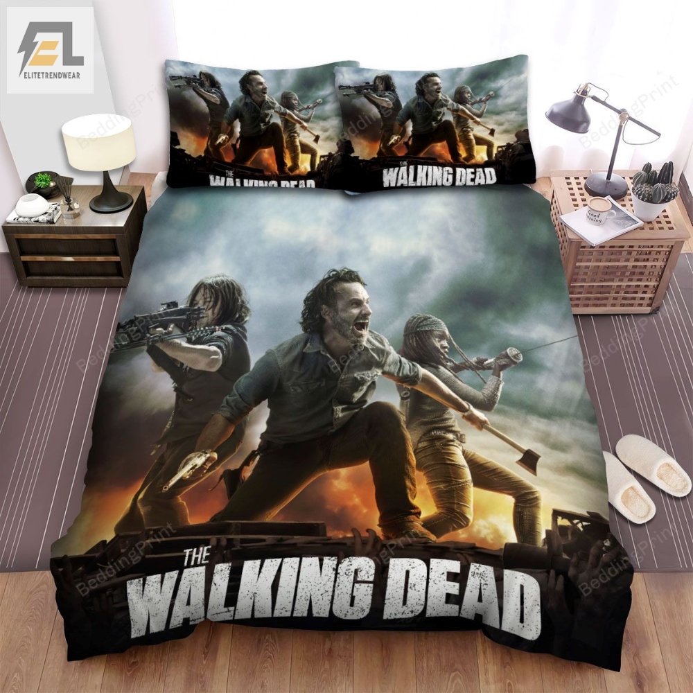 The Walking Dead Scenes Movie Art Poster Ver 3 Bed Sheets Duvet Cover Bedding Sets 