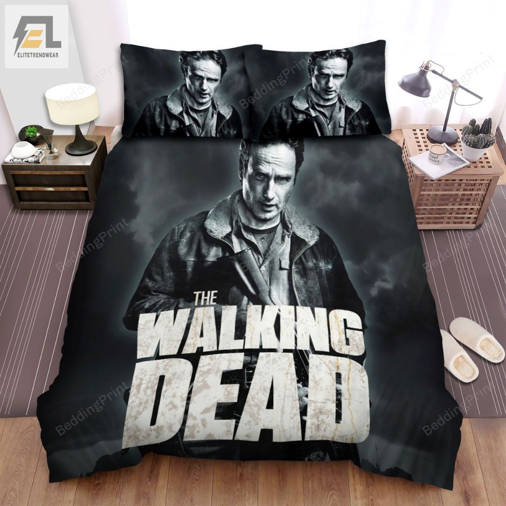 The Walking Dead Posting Of The Men With Gun Movie Poster Bed Sheets Duvet Cover Bedding Sets 