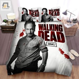 The Walking Dead Posting Of The Men With Blood Movie Poster Bed Sheets Duvet Cover Bedding Sets elitetrendwear 1 1