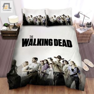 The Walking Dead Poeple With Weapon And The Dead Scenes In The Movie Bed Sheets Duvet Cover Bedding Sets elitetrendwear 1 1