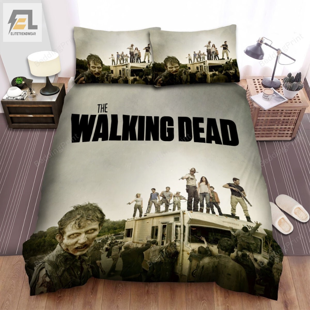 The Walking Dead Many People Are Shooting On The Ceiling Movie Poster Bed Sheets Duvet Cover Bedding Sets 