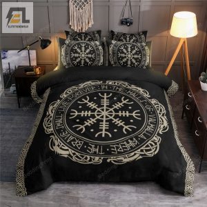 The Vegvisir Symbol Viking In The Halls Of Valhalla Bed Sheets Duvet Cover Bedding Sets Perfect Gifts For Viking Lover Gifts For Birthday Christmas Thanksgiving elitetrendwear 1 1