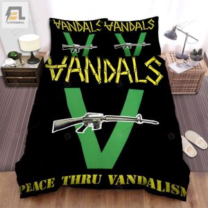 The Vandals Music Peace Thru Vandalism Album Bed Sheets Spread Comforter Duvet Cover Bedding Sets elitetrendwear 1 1