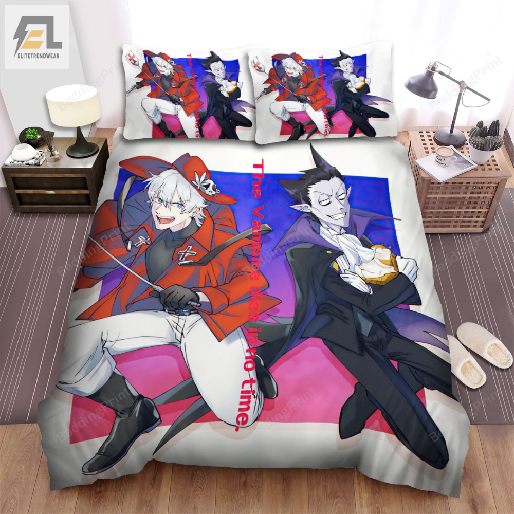 The Vampire Dies In No Time Main Characters Artwork Bed Sheets Spread Duvet Cover Bedding Sets elitetrendwear 1