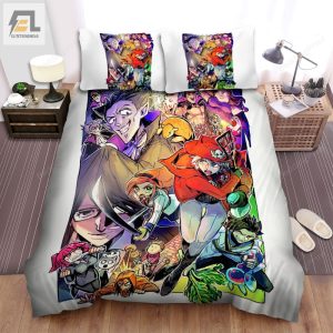 The Vampire Dies In No Time All Characters In One Drawing Bed Sheets Spread Duvet Cover Bedding Sets elitetrendwear 1 1