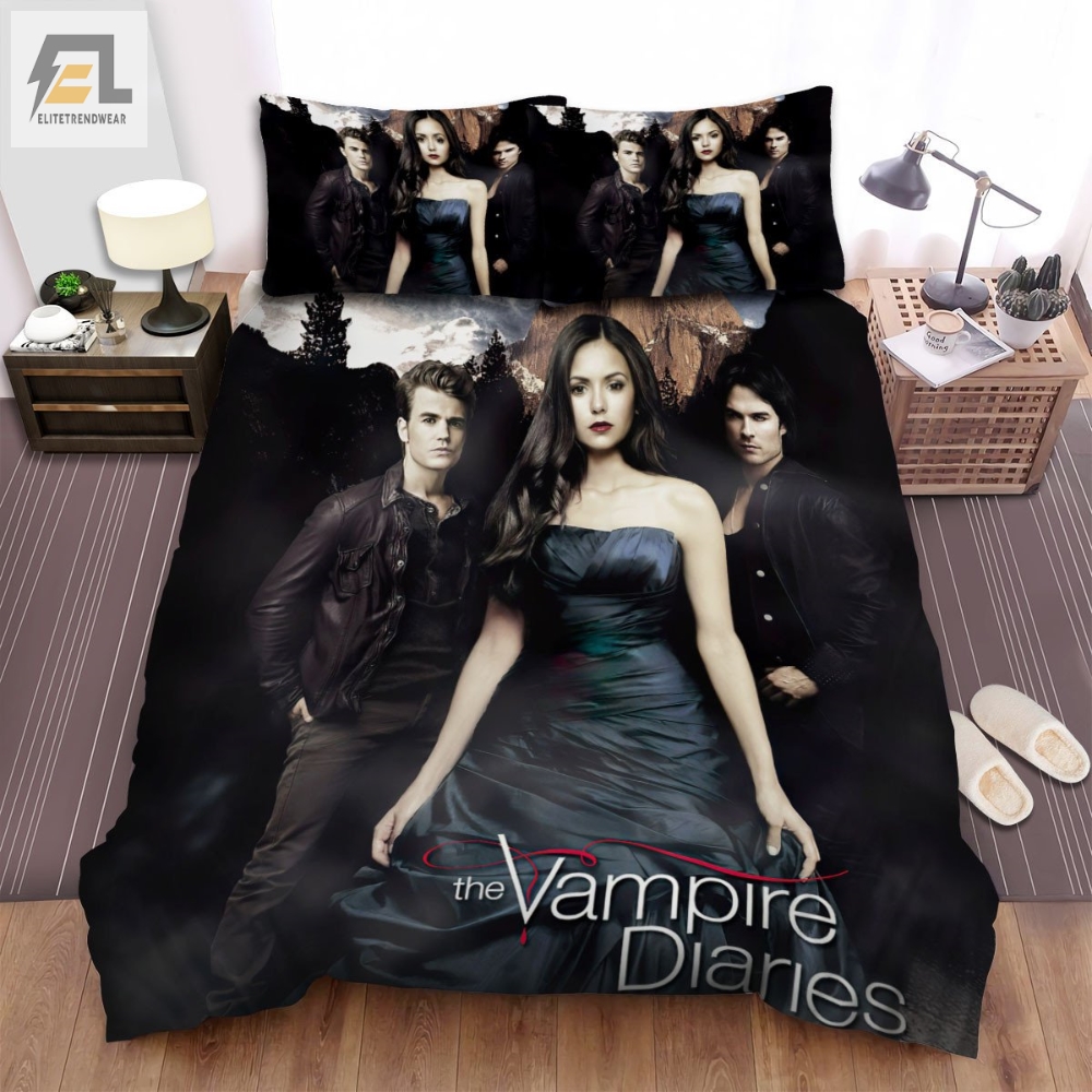 The Vampire Diaries 20092017 Which One Of Them Will Elena Choose Movie Poster Bed Sheets Spread Comforter Duvet Cover Bedding Sets 