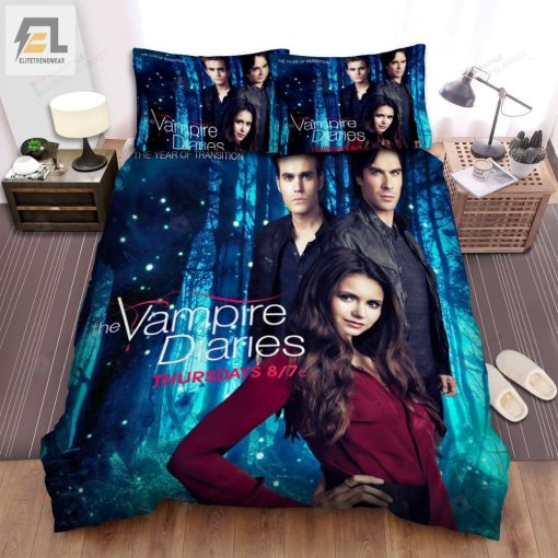 The Vampire Diaries 20092017 The Year Of Transition Movie Poster Bed Sheets Duvet Cover Bedding Sets elitetrendwear 1