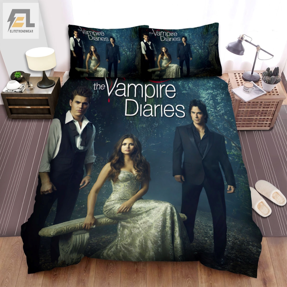 The Vampire Diaries 20092017 Stone Stage Movie Poster Bed Sheets Spread Comforter Duvet Cover Bedding Sets 