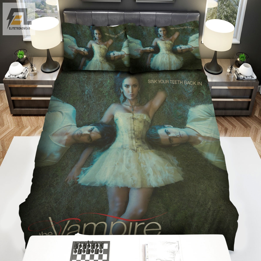 The Vampire Diaries 20092017 Sink Your Teeth Back In Movie Poster Bed Sheets Spread Comforter Duvet Cover Bedding Sets 