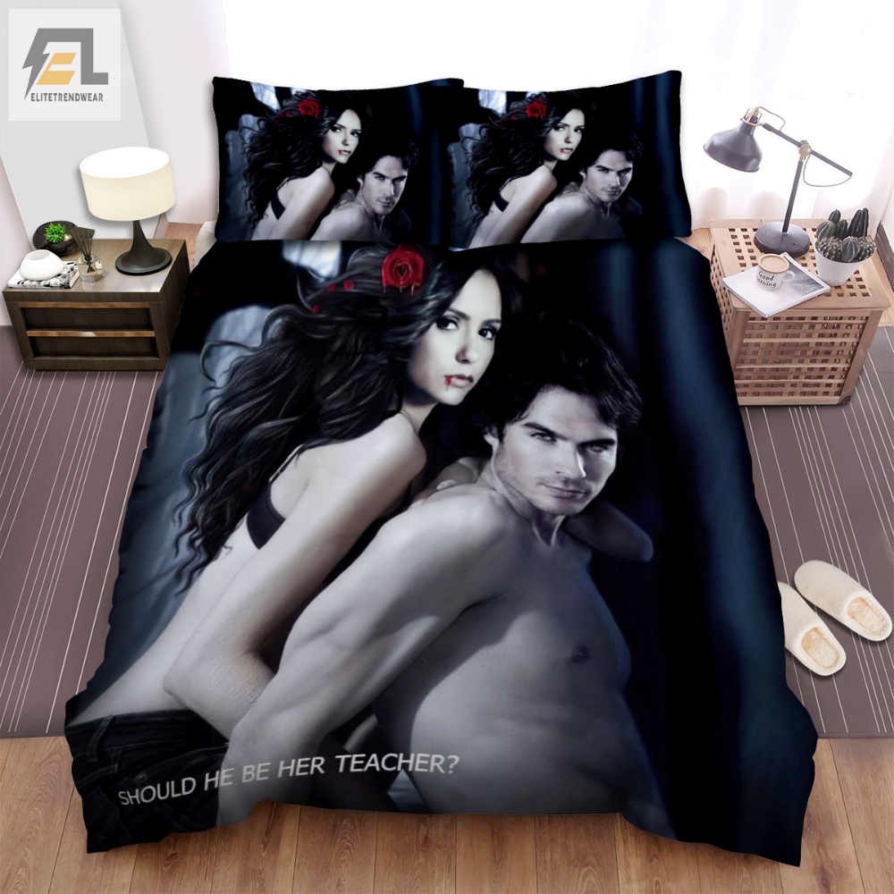 The Vampire Diaries 20092017 Should He Be Her Teacher Movie Poster Bed Sheets Spread Comforter Duvet Cover Bedding Sets 