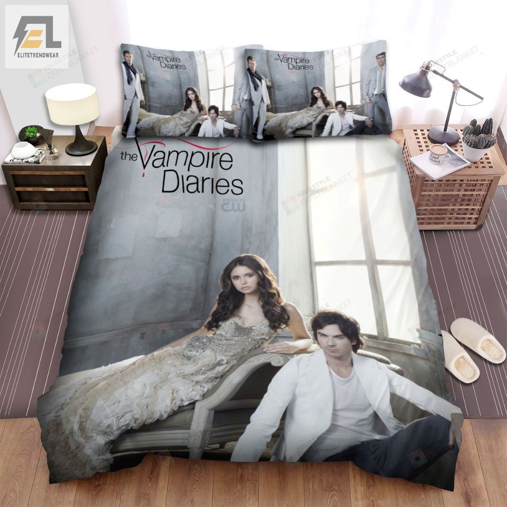 The Vampire Diaries 20092017 Silver House Movie Poster Bed Sheets Spread Comforter Duvet Cover Bedding Sets 