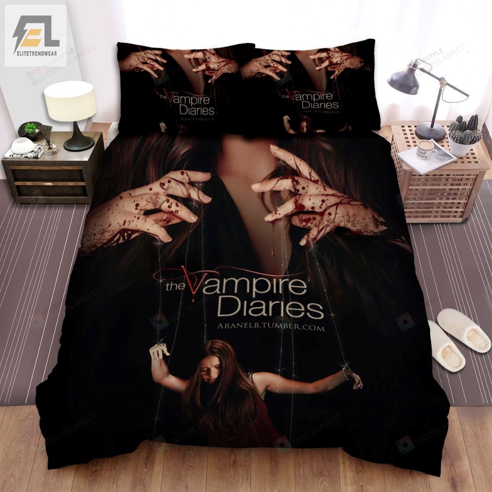 The Vampire Diaries 20092017 Puppeteer Movie Poster Bed Sheets Spread Comforter Duvet Cover Bedding Sets 