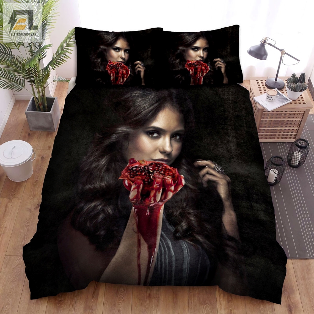 The Vampire Diaries 20092017 Pomegranate Movie Poster Bed Sheets Spread Comforter Duvet Cover Bedding Sets 