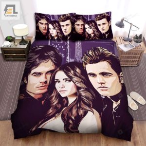 The Vampire Diaries 20092017 Painting Movie Poster Bed Sheets Spread Comforter Duvet Cover Bedding Sets elitetrendwear 1 1