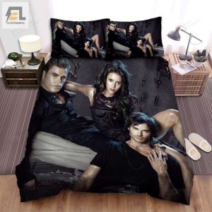 The Vampire Diaries 20092017 On The Bed Movie Poster Bed Sheets Spread Comforter Duvet Cover Bedding Sets elitetrendwear 1 1