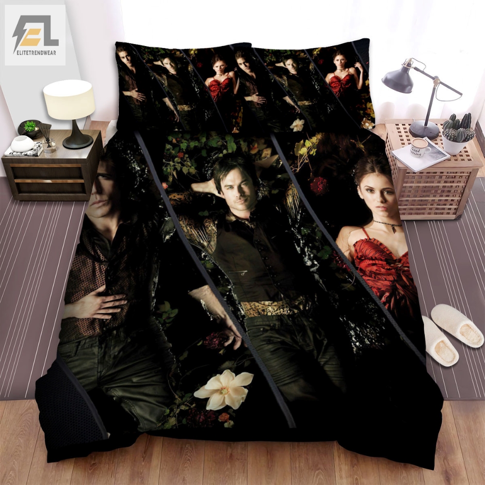 The Vampire Diaries 20092017 Lying On The Flower Movie Poster Bed Sheets Spread Comforter Duvet Cover Bedding Sets 