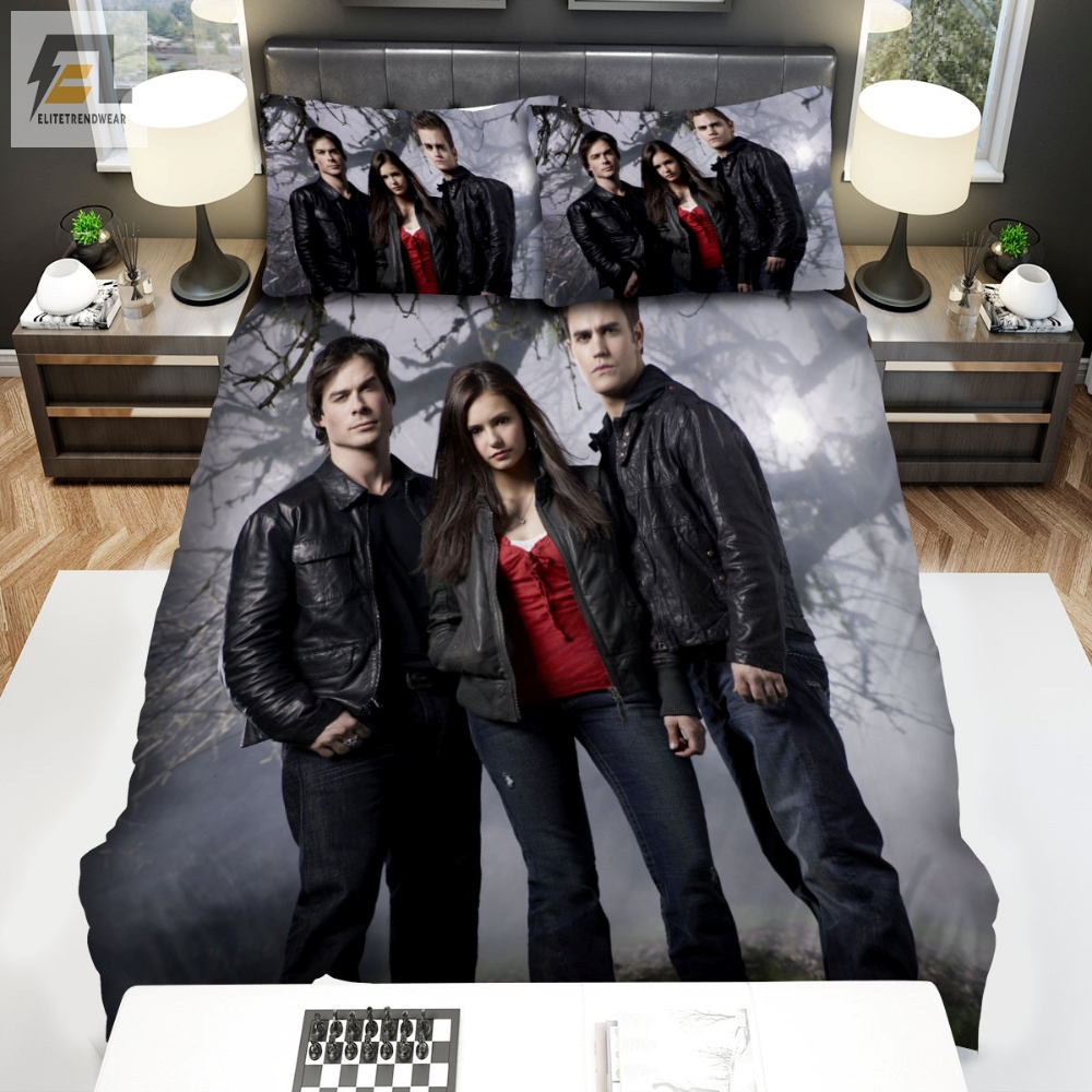 The Vampire Diaries 20092017 In The Forest Movie Poster Bed Sheets Spread Comforter Duvet Cover Bedding Sets 