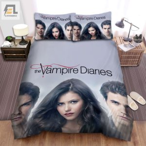 The Vampire Diaries 20092017 Destop Background Movie Poster Bed Sheets Spread Comforter Duvet Cover Bedding Sets elitetrendwear 1 1