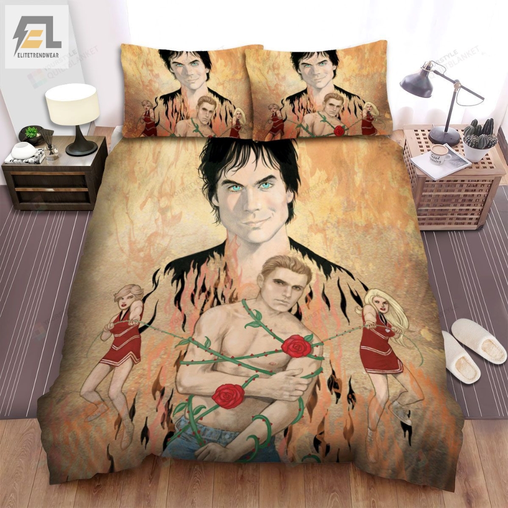 The Vampire Diaries 20092017 Doran 14 Movie Poster Bed Sheets Spread Comforter Duvet Cover Bedding Sets 