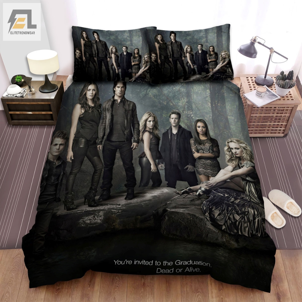 The Vampire Diaries 20092017 Dead Or Alive Movie Poster Bed Sheets Spread Comforter Duvet Cover Bedding Sets elitetrendwear 1