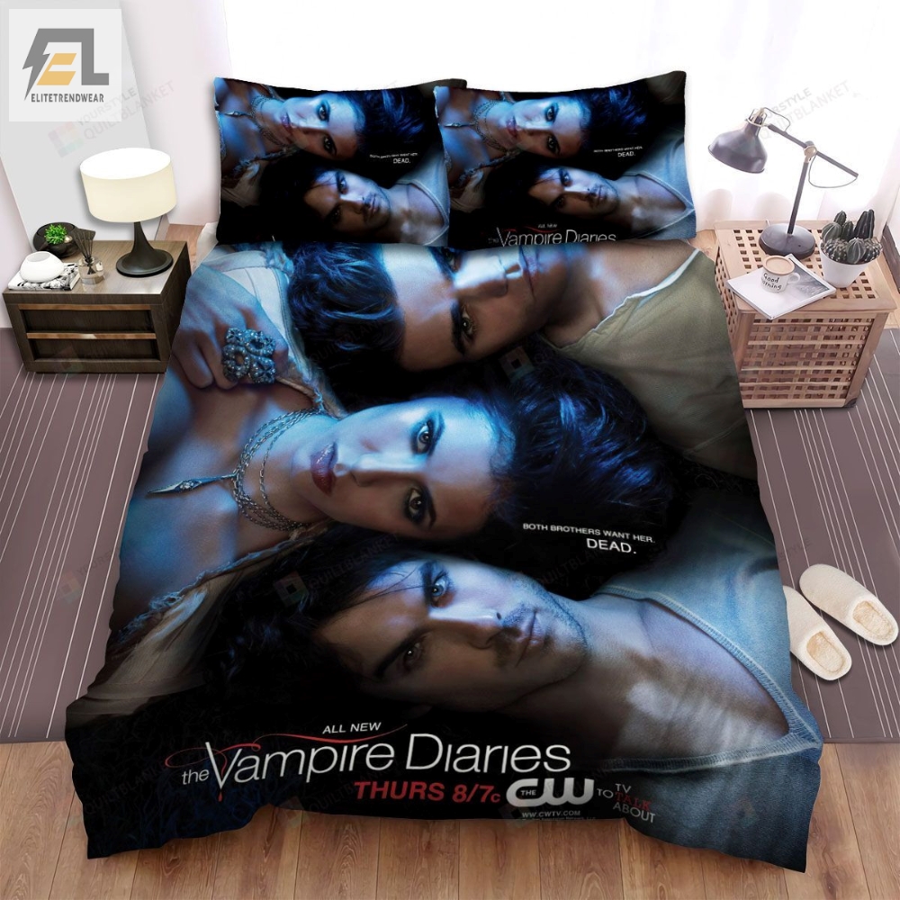 The Vampire Diaries 20092017 Dead Movie Poster Bed Sheets Spread Comforter Duvet Cover Bedding Sets 