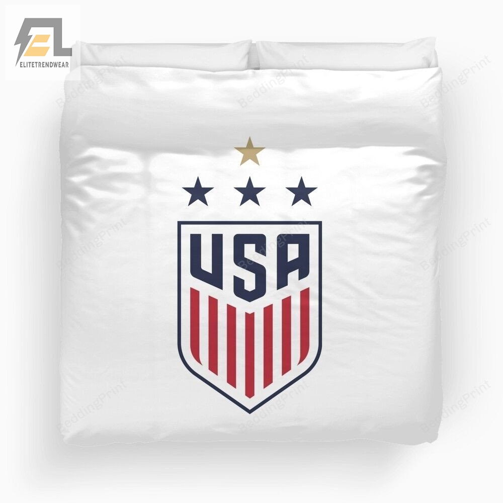 The United State Womenâs National Soccer Team Logo Duvet Cover Bedding Set 