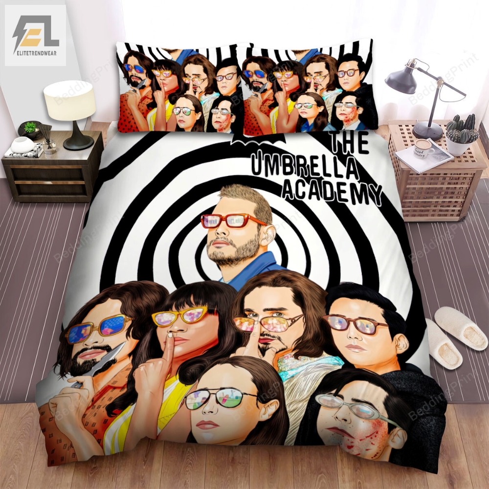 The Umbrella Academy With Sunglasses Poster Bed Sheets Spread Duvet Cover Bedding Sets 
