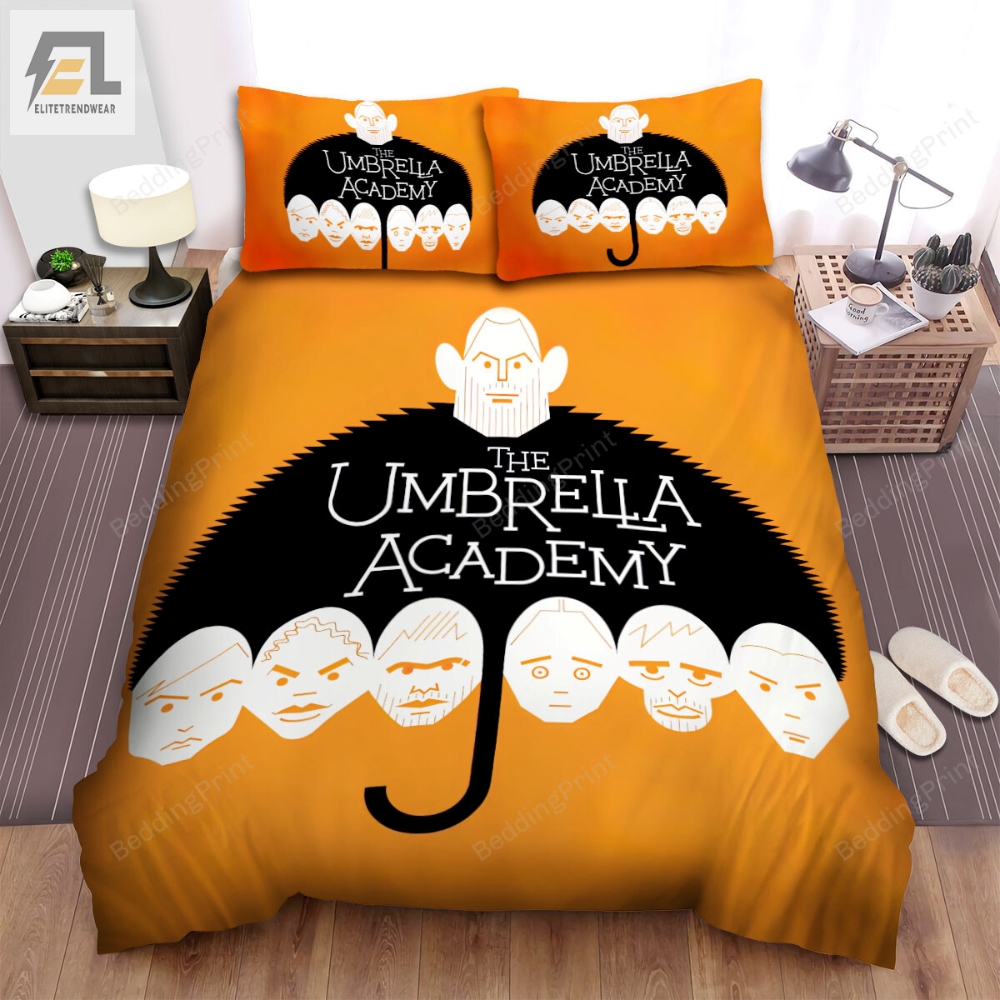 The Umbrella Academy The Faces Minimal Poster Bed Sheets Spread Duvet Cover Bedding Sets elitetrendwear 1