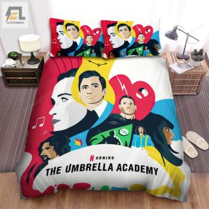 The Umbrella Academy Movie Poster Art Bed Sheets Duvet Cover Bedding Sets elitetrendwear 1 1