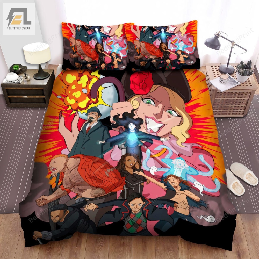 The Umbrella Academy Main Characters In Animated Poster Bed Sheets Spread Duvet Cover Bedding Sets 