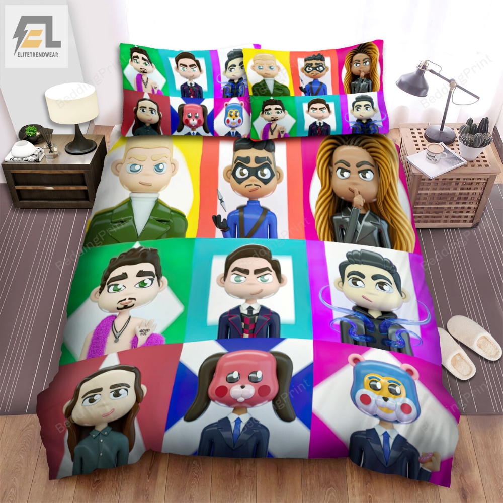 The Umbrella Academy Main Characters In 3D Lego Bed Sheets Spread Duvet Cover Bedding Sets 