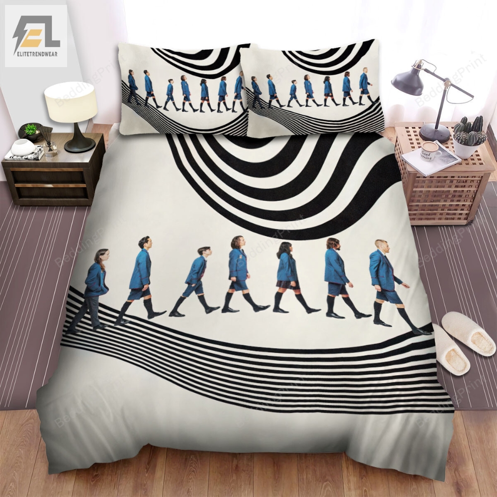 The Umbrella Academy In The Beetles Walking Style Poster Bed Sheets Spread Duvet Cover Bedding Sets 