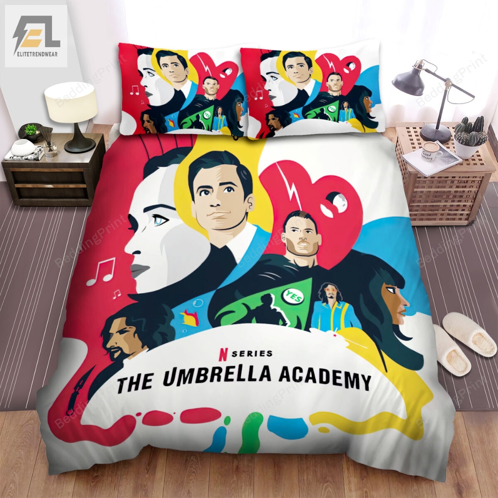 The Umbrella Academy Colorful Poster Bed Sheets Spread Duvet Cover Bedding Sets 