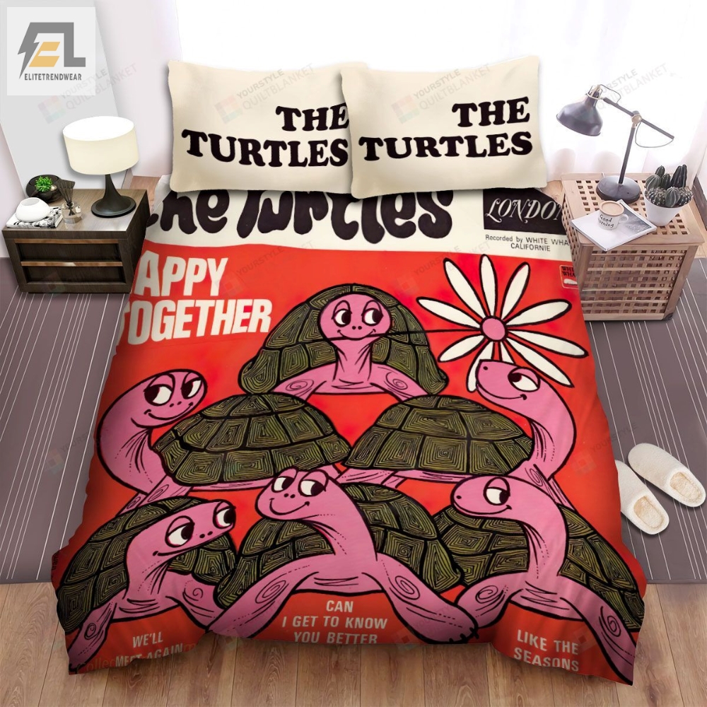 The Turtles Band Happy Together Album Cover Bed Sheets Spread Comforter Duvet Cover Bedding Sets elitetrendwear 1