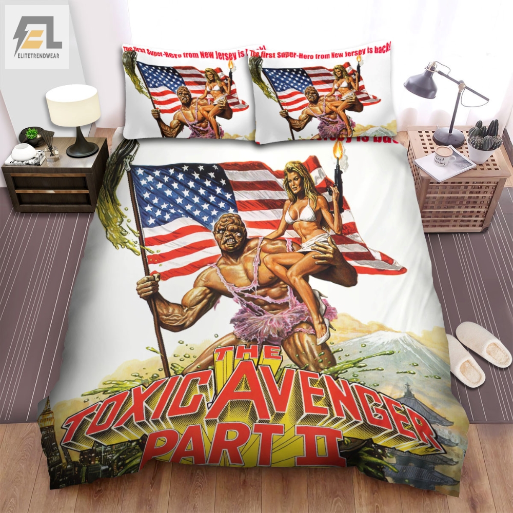 The Toxic Avenger 1984 Tacking Toxic Troubles From Tromaville To Tokyo Movie Poster Bed Sheets Spread Comforter Duvet Cover Bedding Sets 