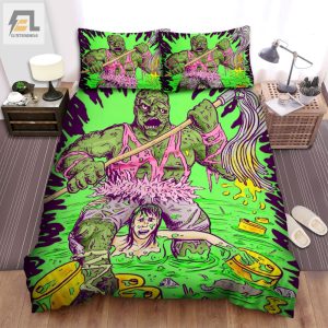 The Toxic Avenger 1984 Green Movie Poster Bed Sheets Spread Comforter Duvet Cover Bedding Sets elitetrendwear 1 1