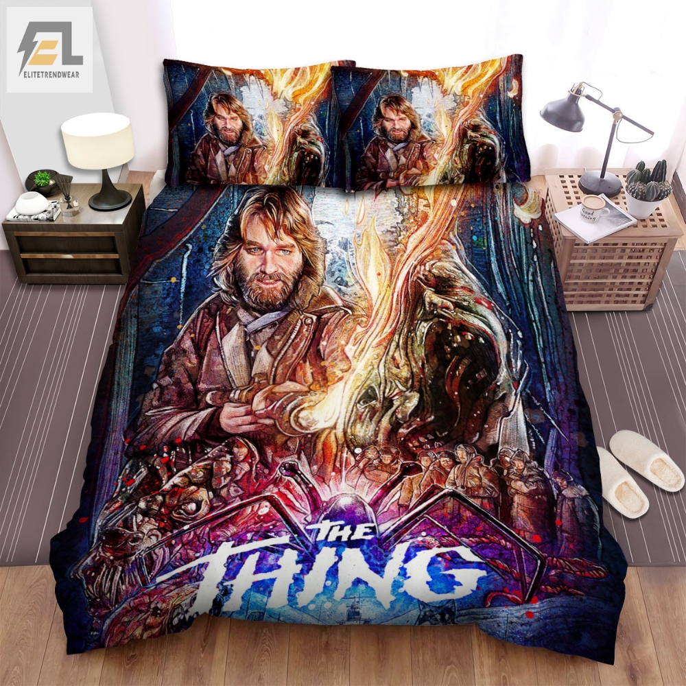 The Thing Movie Poster 2 Bed Sheets Spread Comforter Duvet Cover Bedding Sets 