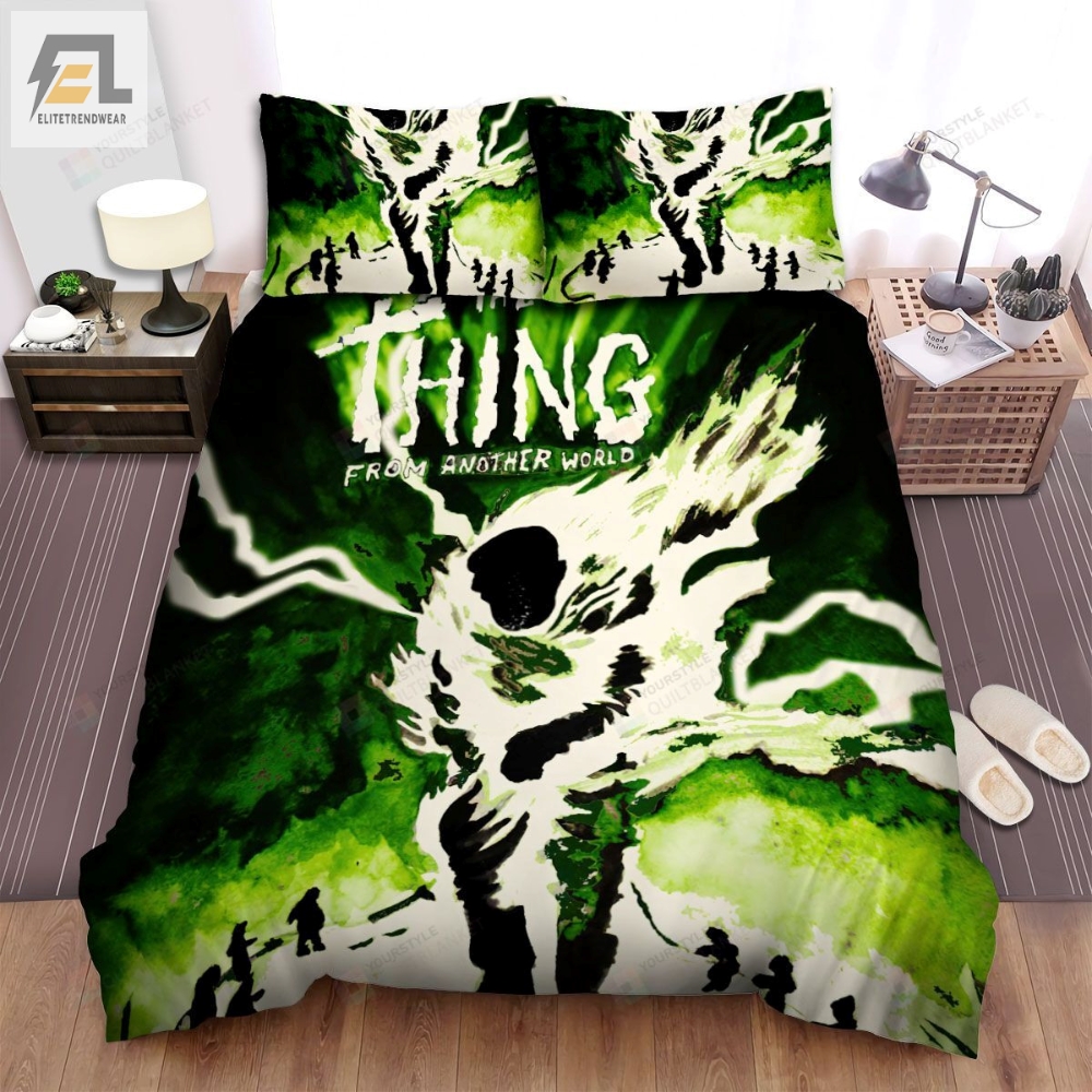 The Thing From Another World 1951 Watch The Skies Movie Poster Bed Sheets Spread Comforter Duvet Cover Bedding Sets 