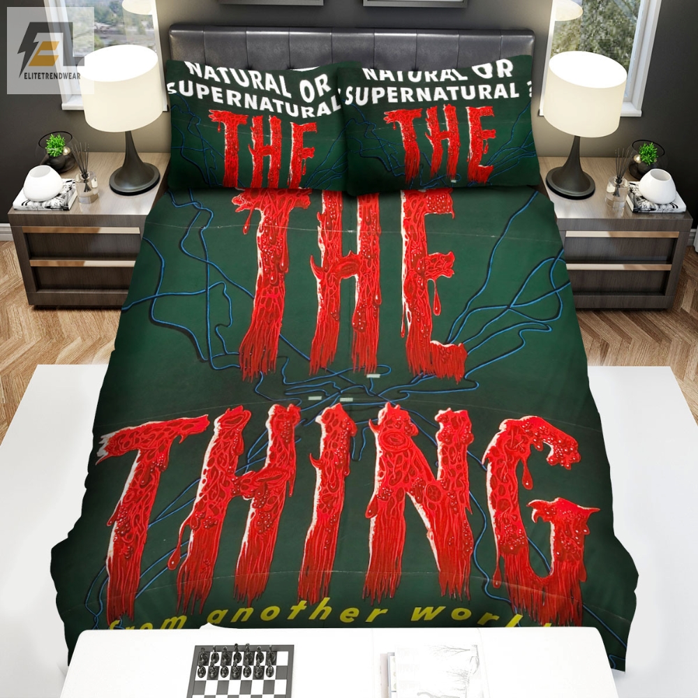 The Thing From Another World 1951 Natural Of Supernatural Movie Poster Bed Sheets Spread Comforter Duvet Cover Bedding Sets 