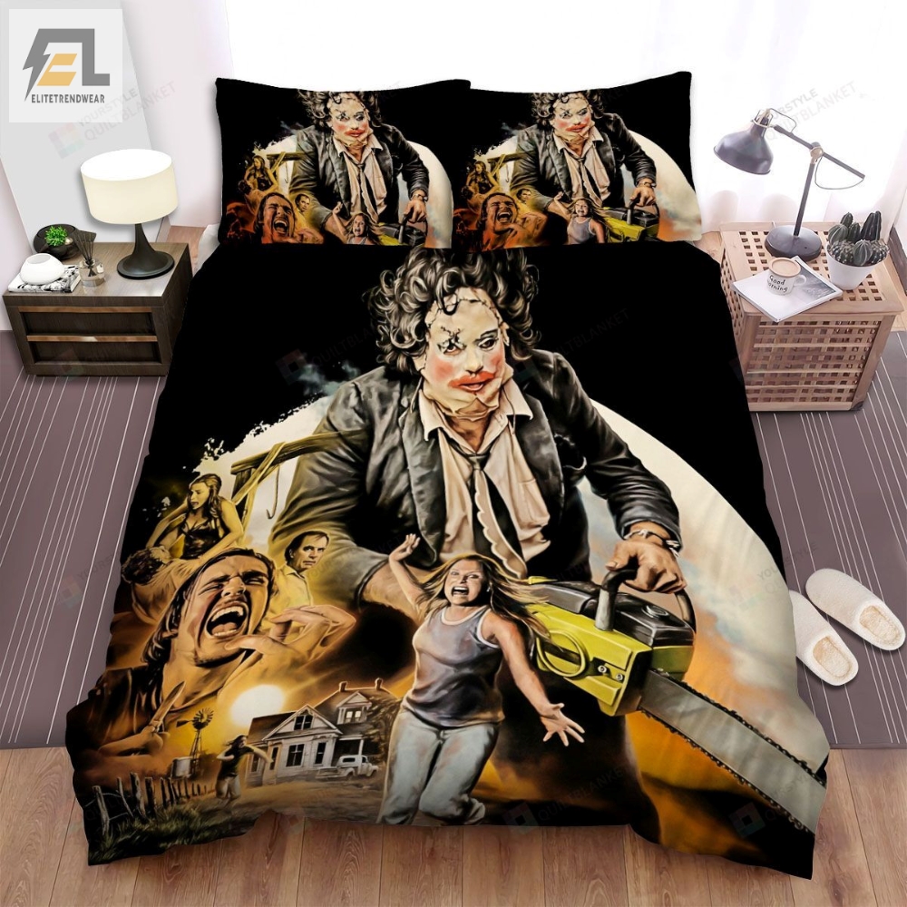 The Texas Chain Saw Massacre Movie Art 2 Bed Sheets Spread Comforter Duvet Cover Bedding Sets 